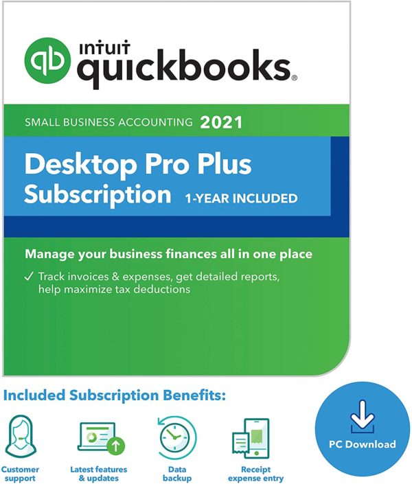 QuickBooks Desktop Pro Plus 2021 Accounting Software for Small Business