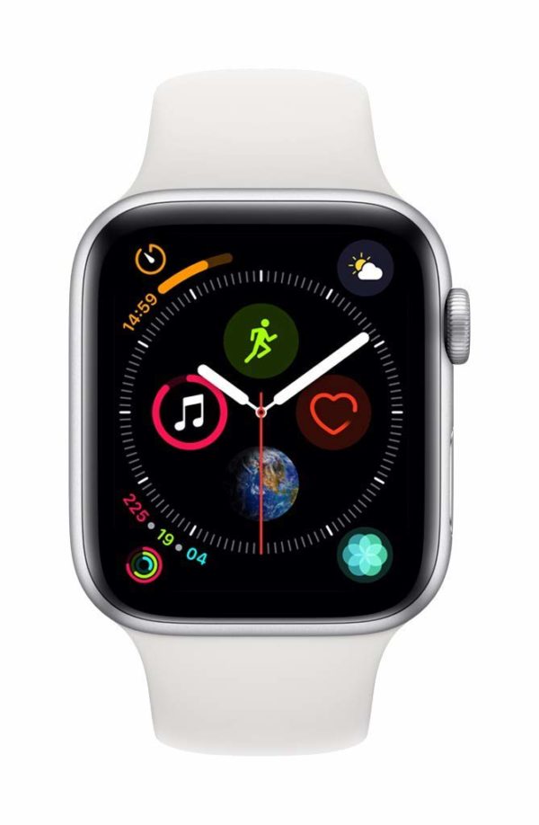 Apple Watch Series 4 (GPS, 44mm) Silver Aluminium Case with White Sport Band